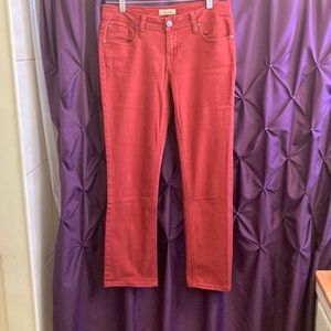 Women’s 6 Petite Red Denim Earl Jean